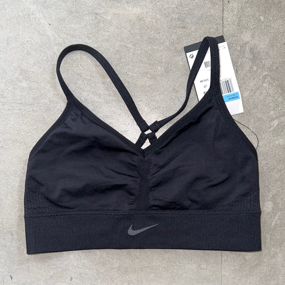 Nike womens black sports bra
